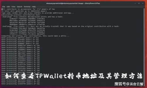 如何查看TPWallet持币地址及其管理方法